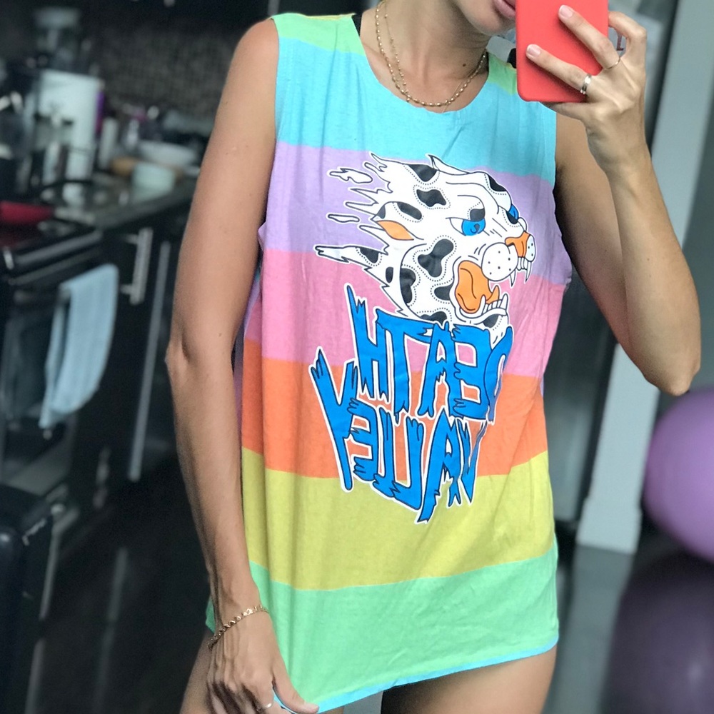 PASTEL TIGER OVERSIZED TANK 🐅